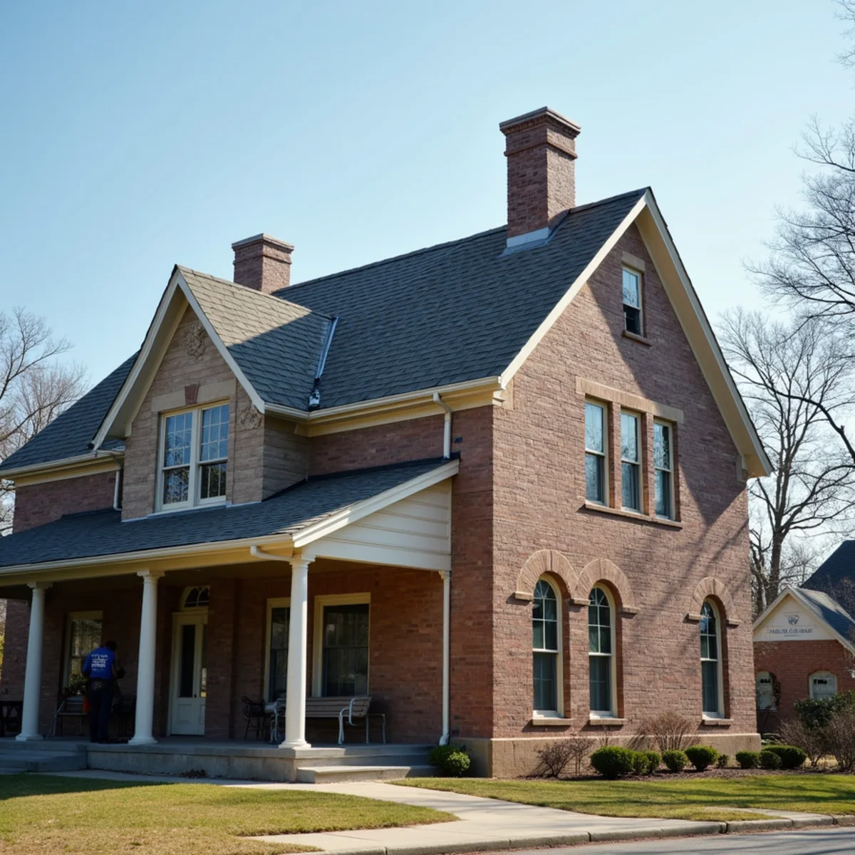 Historic Jacksonville Museum roof restoration project following 2023 Central Arkansas tornado