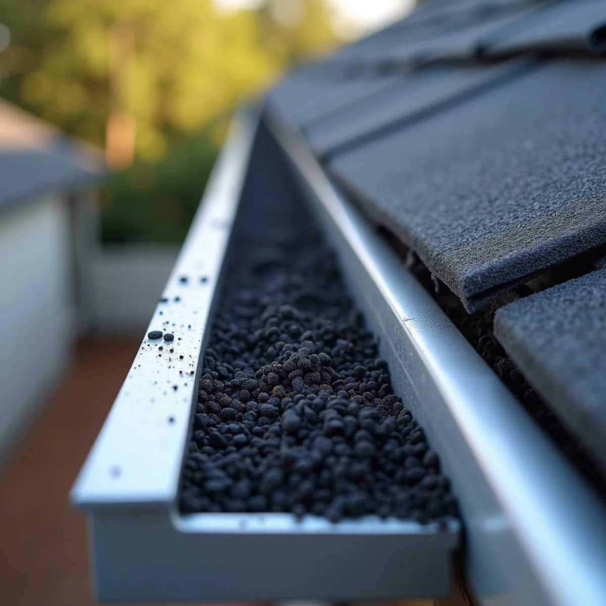 2. Heavy Mineral Granule Accumulation in Gutters