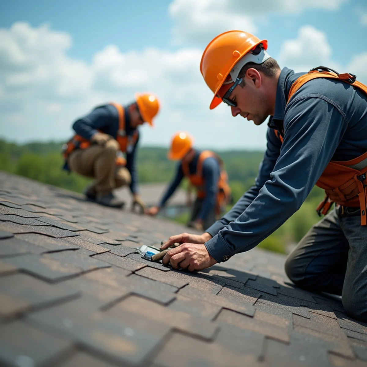 Hail impact bruises on asphalt shingles inspected in Little Rock AR