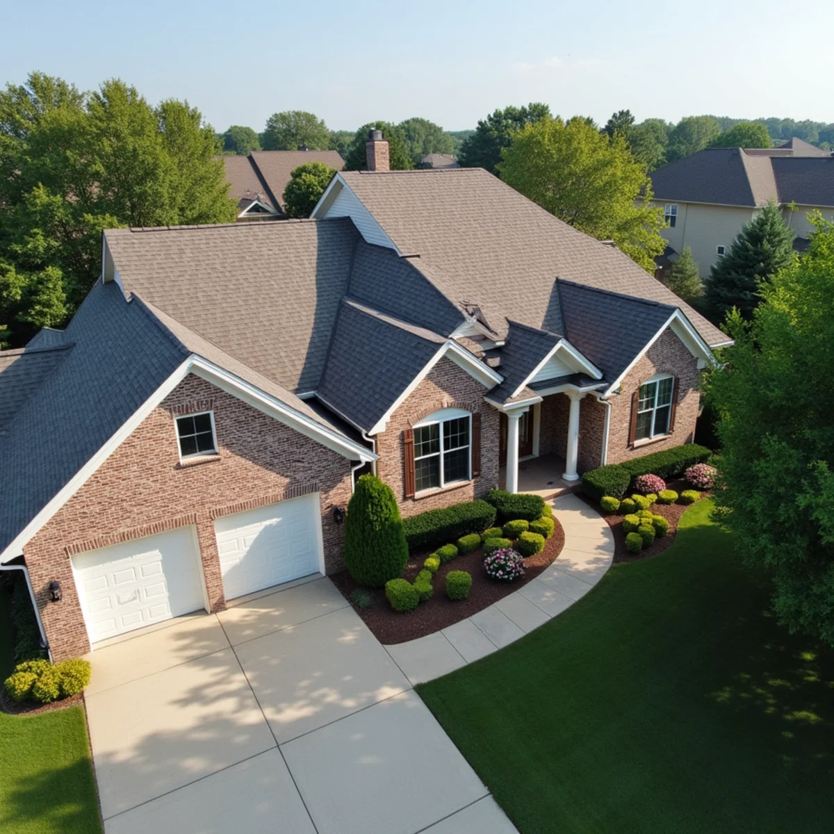 Completed residential shingle roofing installation by Ernest Roofing in Des Arc, Arkansas