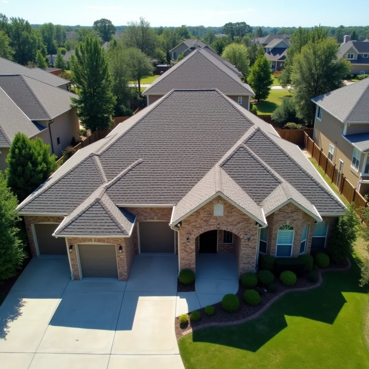 Completed residential shingle roofing installation by Ernest Roofing in Lake Hamilton, Arkansas