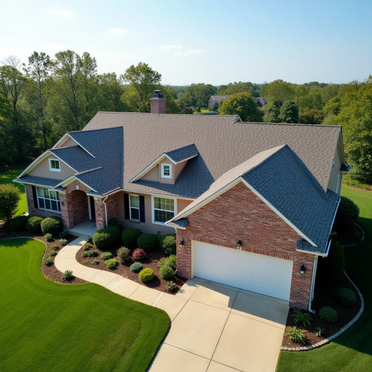 Completed residential shingle roofing installation by Ernest Roofing in Sweet Home, Arkansas